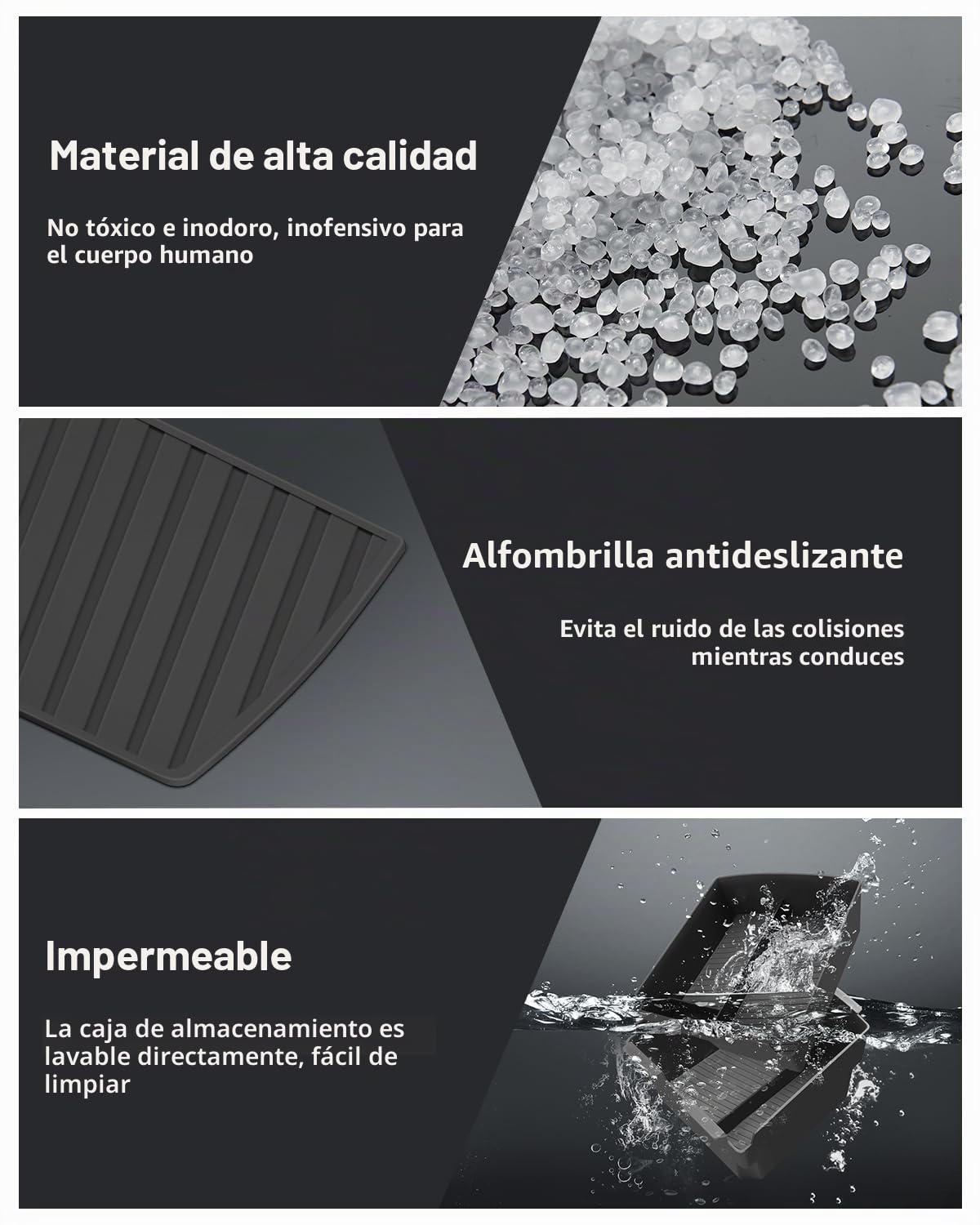 2Pcs Apoyabrazos Organizador para Hyundai Tucson NX4 2025 2026, Caja Almacenamiento Consola Central con Alfombrillas, Bandeja de Reposabrazos para Tucson NX4 (Transmisión Electrónico)