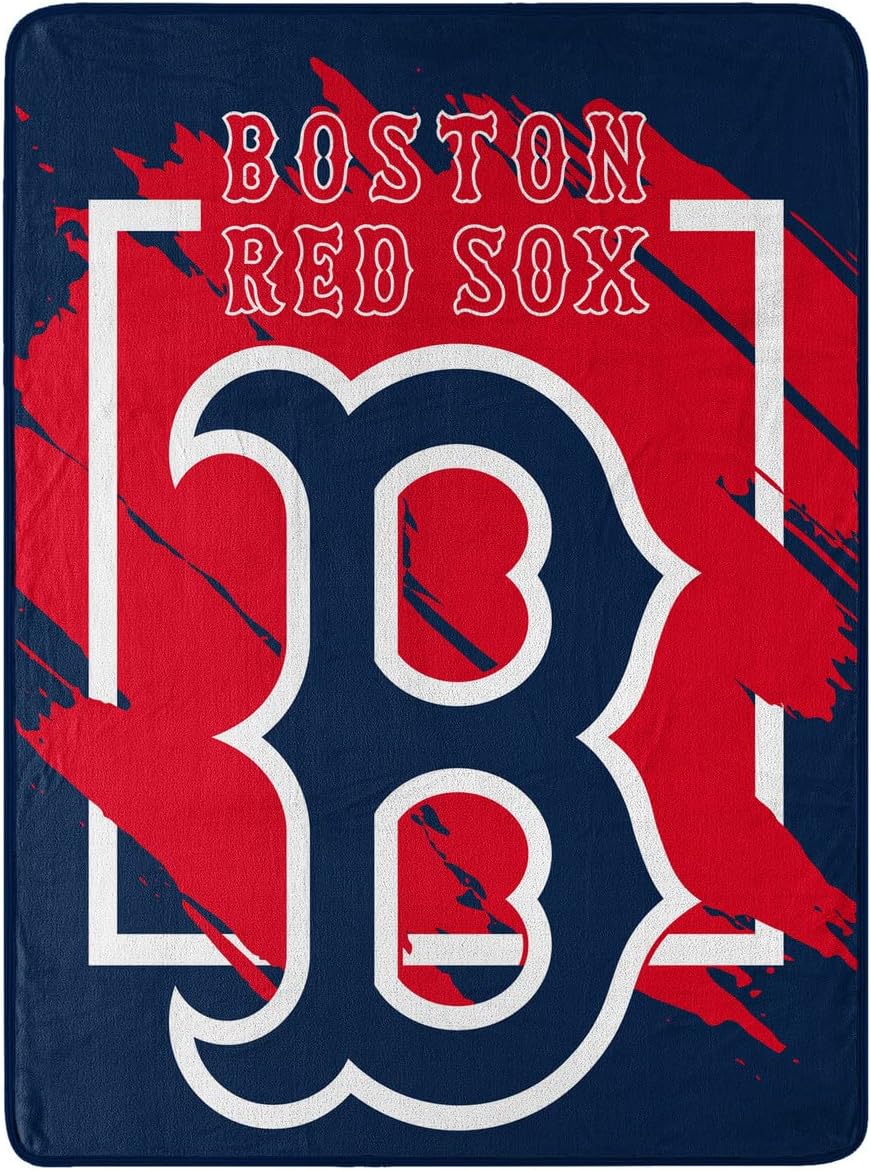 MLB 46x60 Dimensional Design Micro Raschel Throw Blanket (Boston Red Sox)