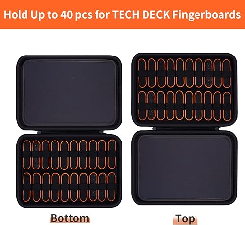 Miniatura 4 de Funda para diapasón TECH Deck Ultra DLX, paquete de 4, capacidad para 40 mini patinetas, funda de transporte portátil de viaje para patinetas