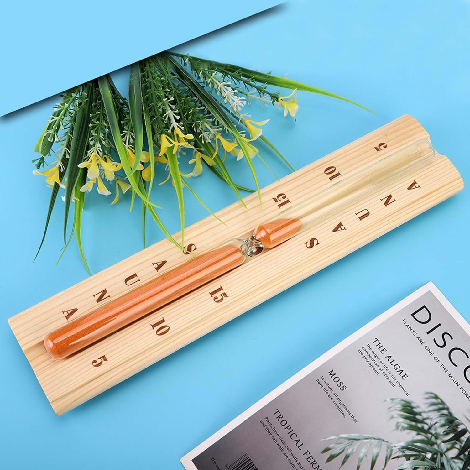 Pine Sauna Hourglass Clock Elegant Wooden Sand Timer for Spa Bath Sauna Timer for Home Decor