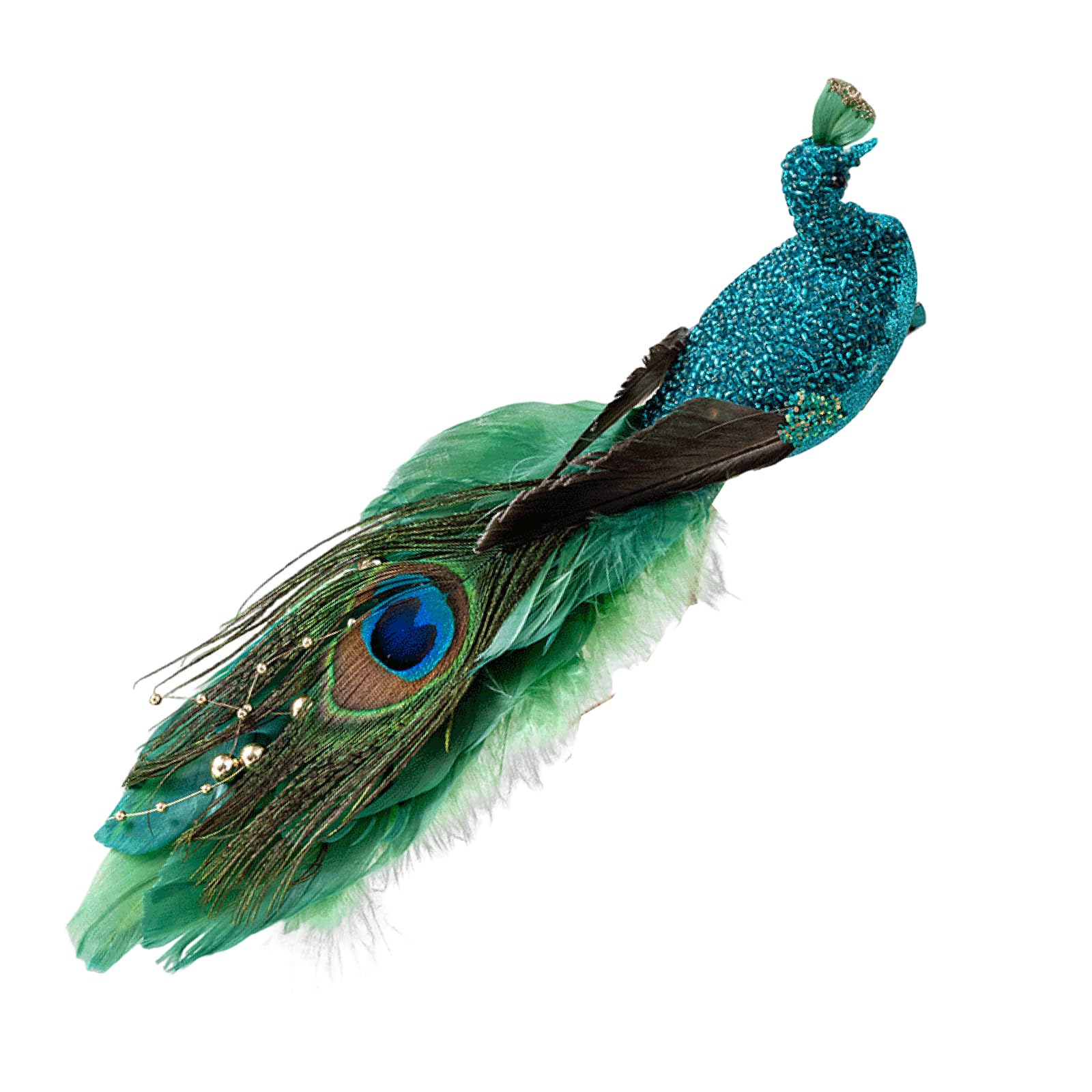 KAQNTUD Realistic Artificial Peacock Bird Decoration with Clip for Festival Wreaths Garlands and Flower Arrangements Festival Bird Decorations for Home and Garden
