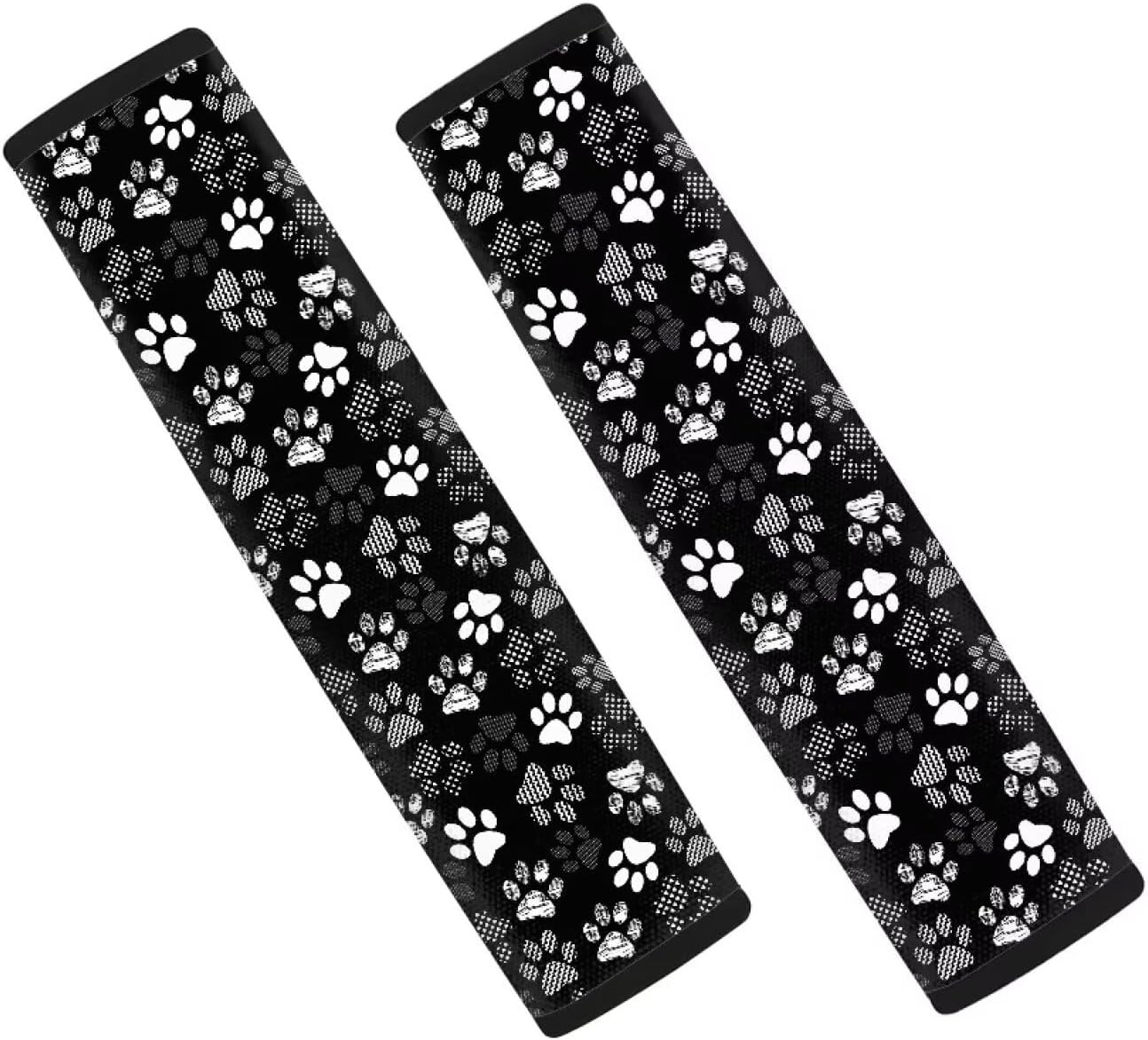 Dog Paw Print Seat Belt Cover Pad Anti-Slip Car Seat Strap Pads Safety Seatbelt Cushion Fit for Most Cars SUVs Trucks Vans Car Seat Strap Pads