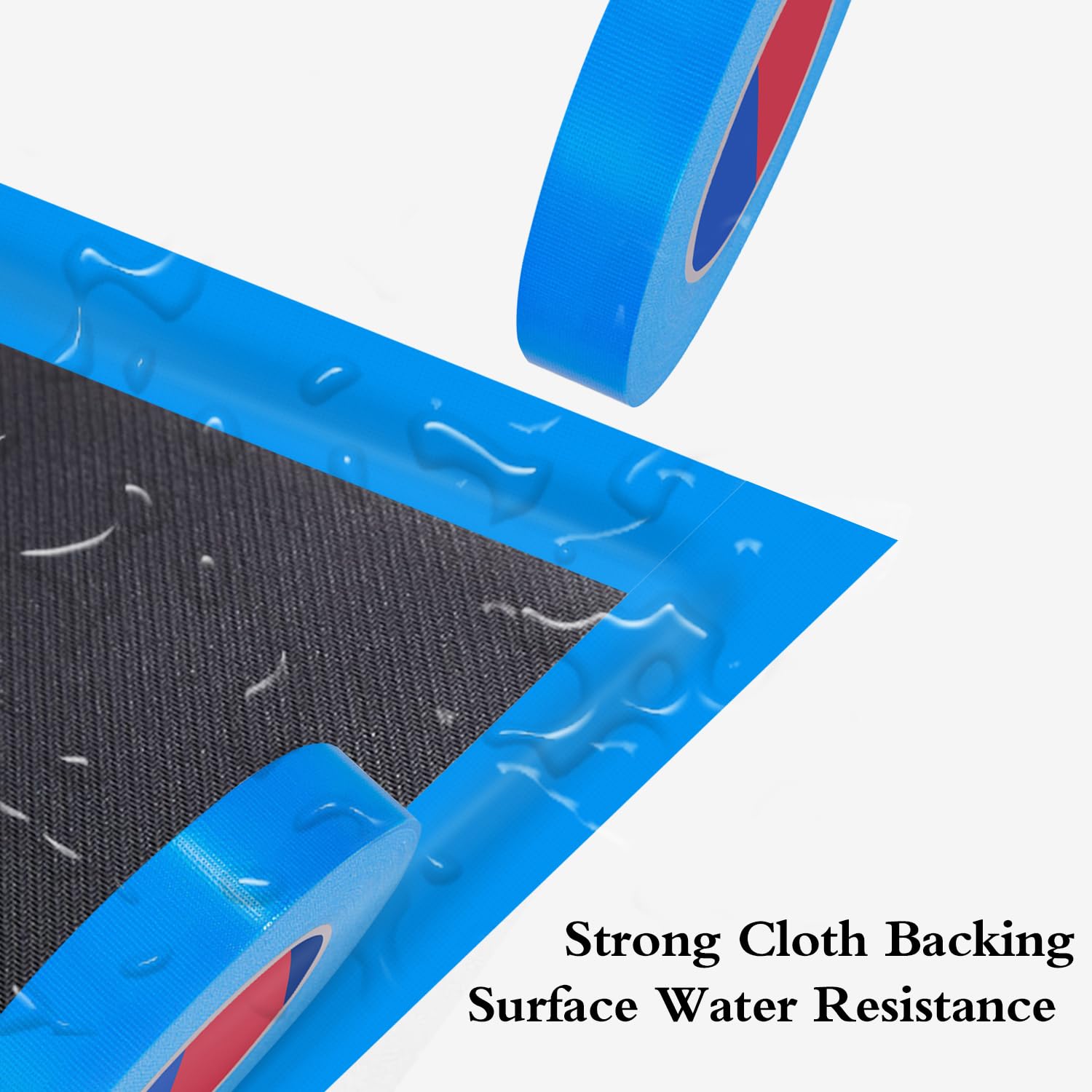 Duccinp Blue Duct Tape 24mm x 50m Heavy Duty, No Residue, Tear by Hand & Waterproof Duct Tape, Great for Packaging Home Use - Image 4