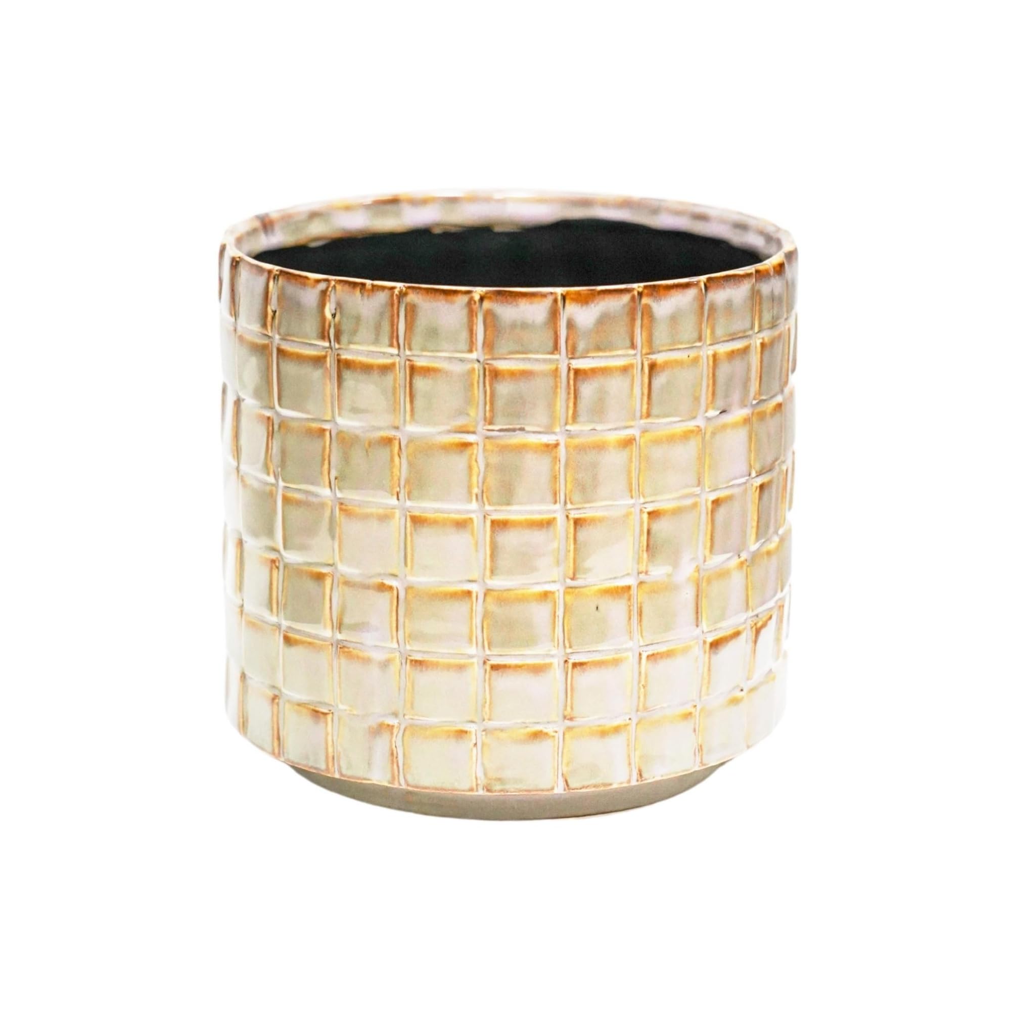 Rackhams Ivory Tarah Textured Glaze Planter