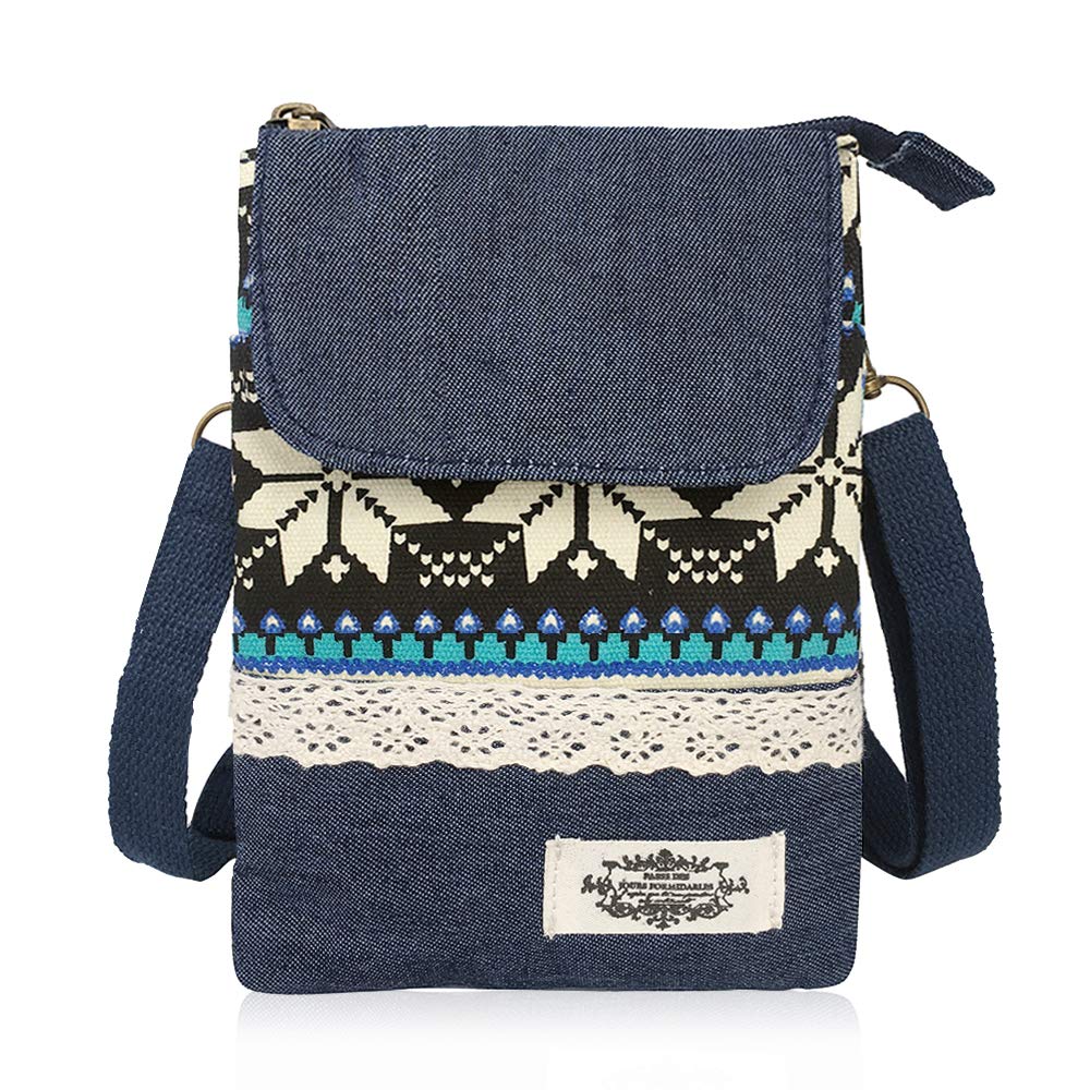 Roomy Cell Phone Purse Wallet Canvas Small Crossbody Purse Bags with Shoulder Strap For Women teen girlsl | Roomy, Canvas, Small, Bags, Shoulder Strap