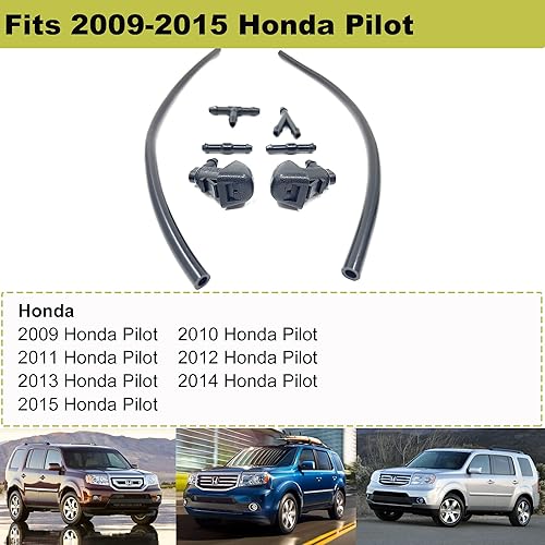 Miniatura 2 de 76810-SZA-A01ZA - Boquillas de pulverización para limpiaparabrisas delantero, manguera de chorro y líquido con conectores para Honda Pilot 2009 2010