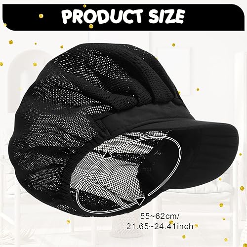 Miniatura 9 de 16 sombreros de chef para mujer redes para el cabello gorras de servicio de alimentos gorra de chef de cocina gorra de chef ajustable de malla