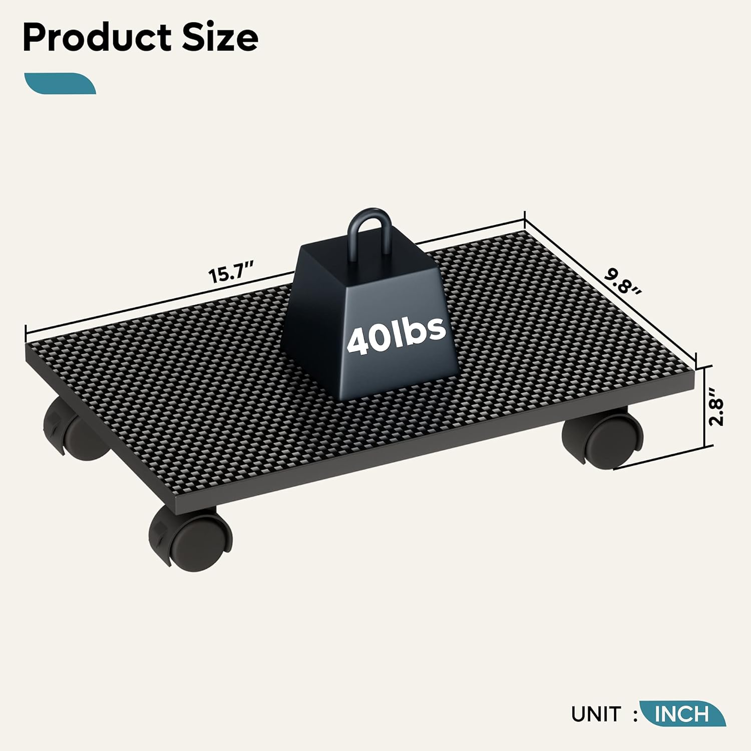 Bestier CPU Stand Computer Tower Stand Cart Floor PC Stand CPU Holder with 4 Caster Wheels Under Desk (Black Carbon Fiber) : Office Products