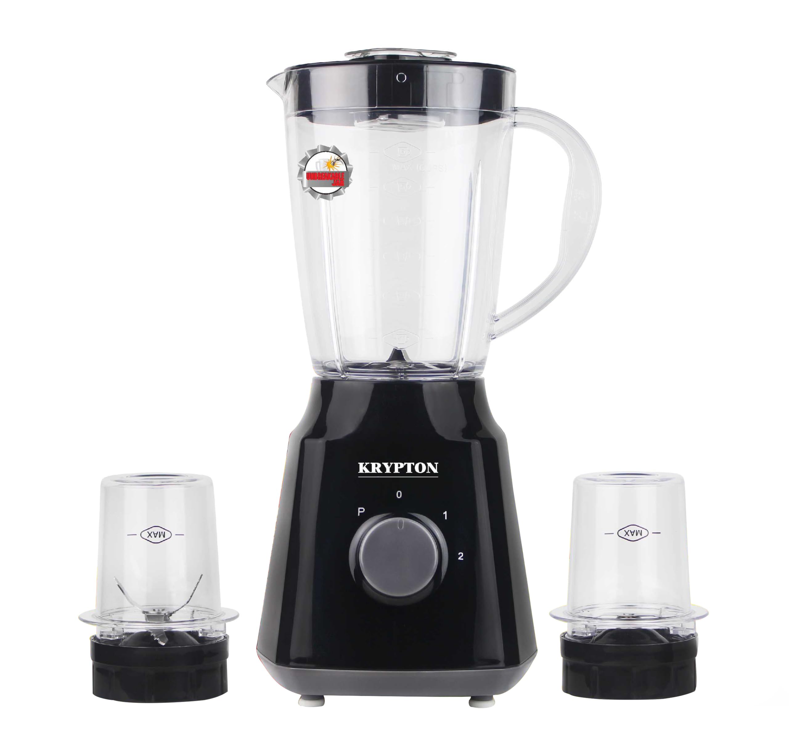 Krypton Krypto - 3 IN 1 Blender, 300Watts, 1.5 Liter Jar 2 speed