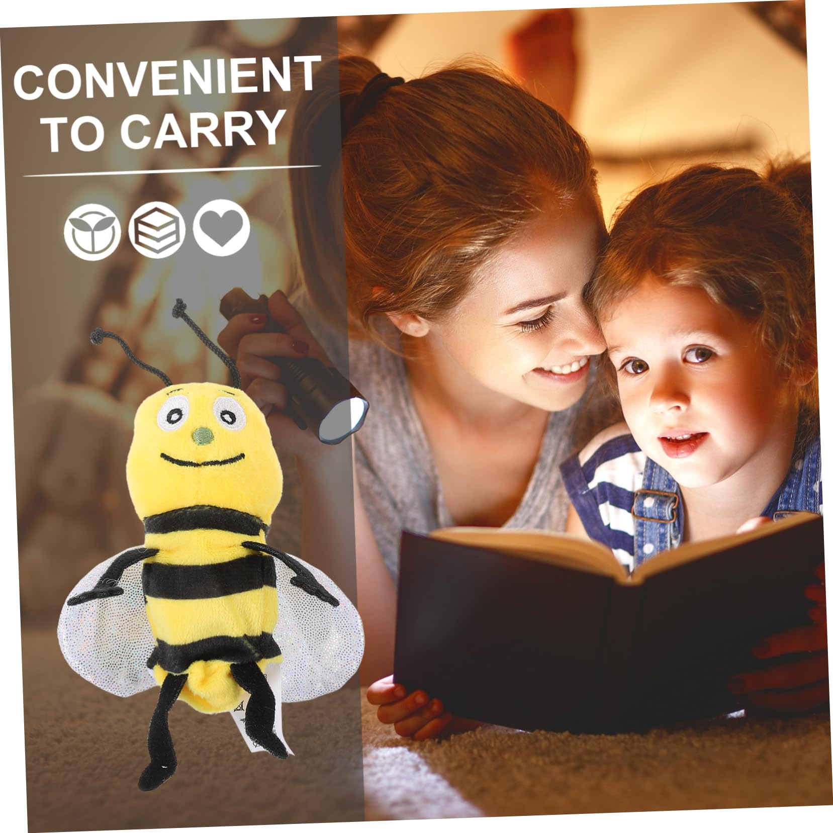 Hemobllo Marionnette Main Peluche Abeille Douce Pour Garçon Fille