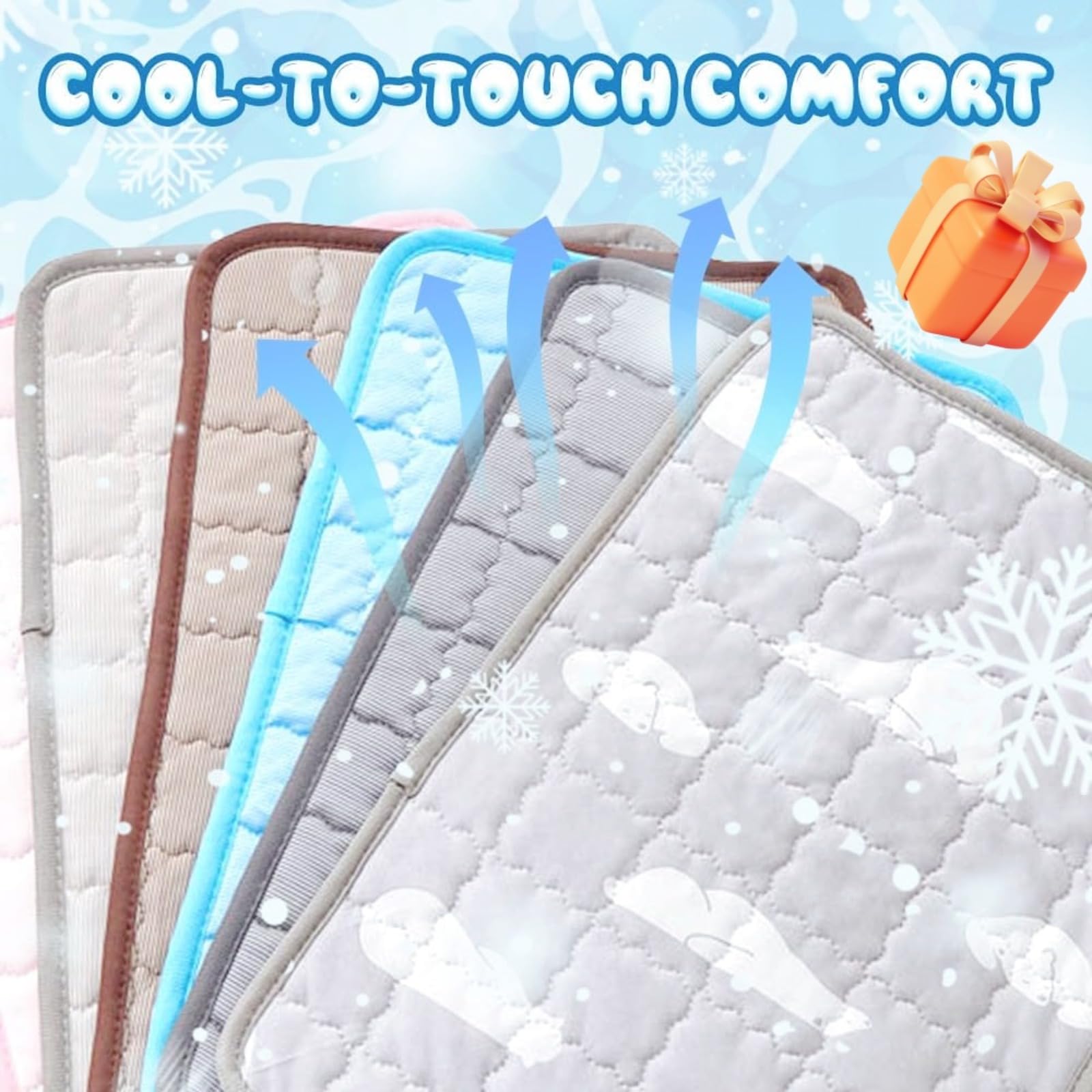 Générique Nouveau Coussin Fraîcheur pour Chien et Chat, Tapis Rafraîchissant en Soie Glacée,Tapis Rafraichissant Chien Tapis de Refroidissement pour Pet, pour Été et Canicule,Pliable, étanche