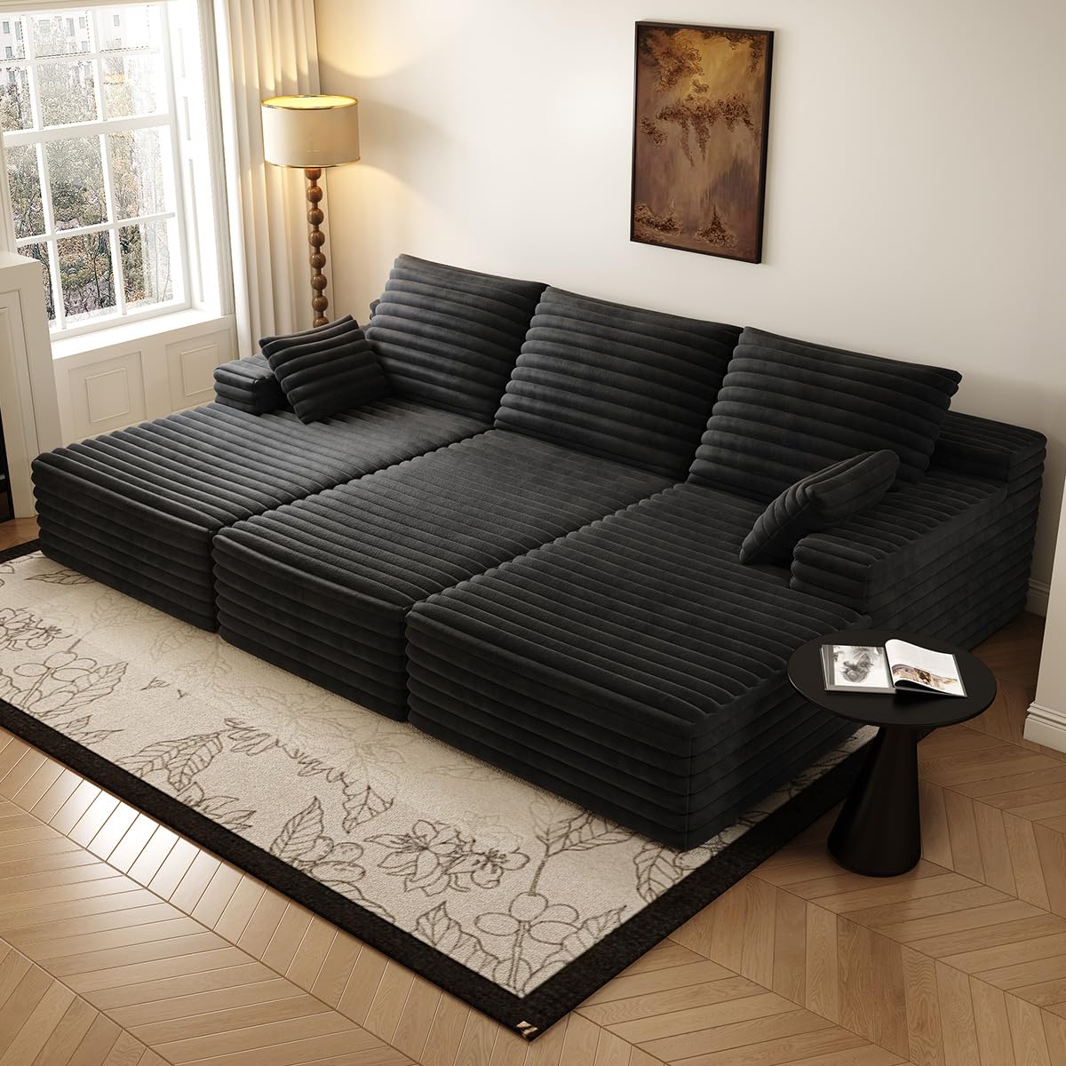 Settab Oversized Lounge Chaise, Cloud Plush Sofa Bed