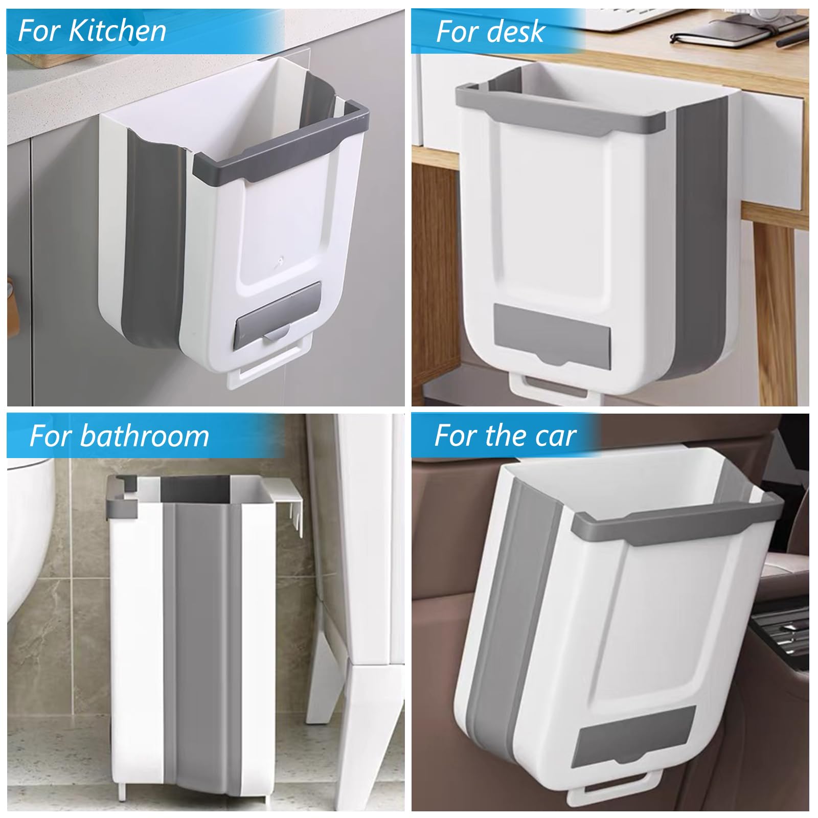 Poubelle Suspendue Cuisine avec Couvercle, 4L Poubelle Murale Cuisine Poubelle Suspendue Cuisine avec Couvercle, 4L Poubelle Murale Cuisine