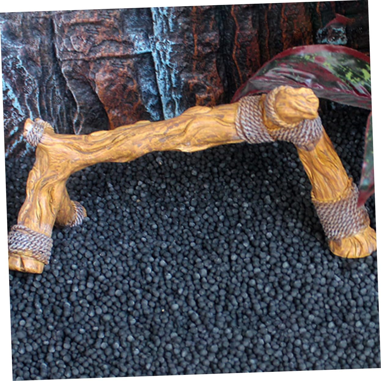 Toyvian Reptile Climbing Branch Realistic Driftwood Decor for Snake Gecko and Chameleon Tanks Easy Maintenance Habitat Accessory Enhances Terrarium Aesthetics and Comfort