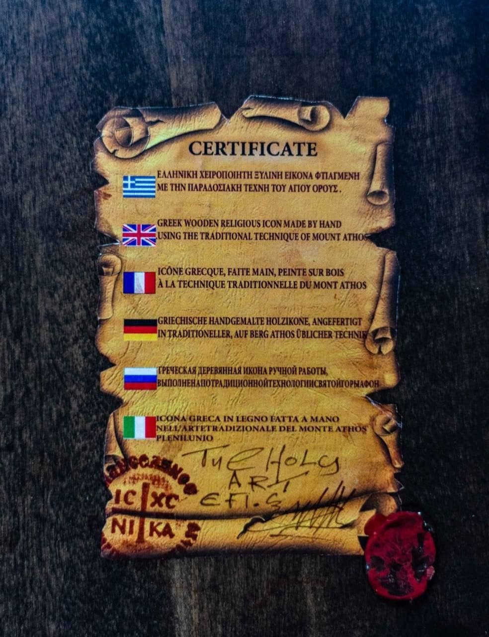 Saint Moses icon, Handmade Greek Orthodox icon Prophet Moses, Byzantine Art Wall Hanging on Wood Plaque icon, Religious Decor 15x21cm