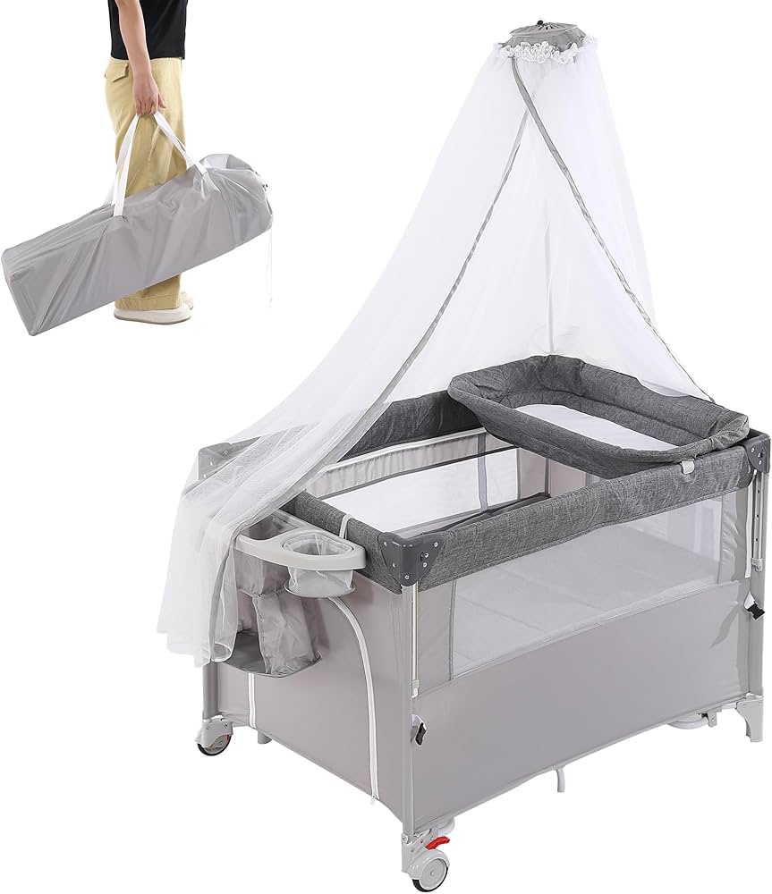 Amazon.co.jp: OSLEEP ベビーベッド 折りたたみ 蚊帳付き 添い寝