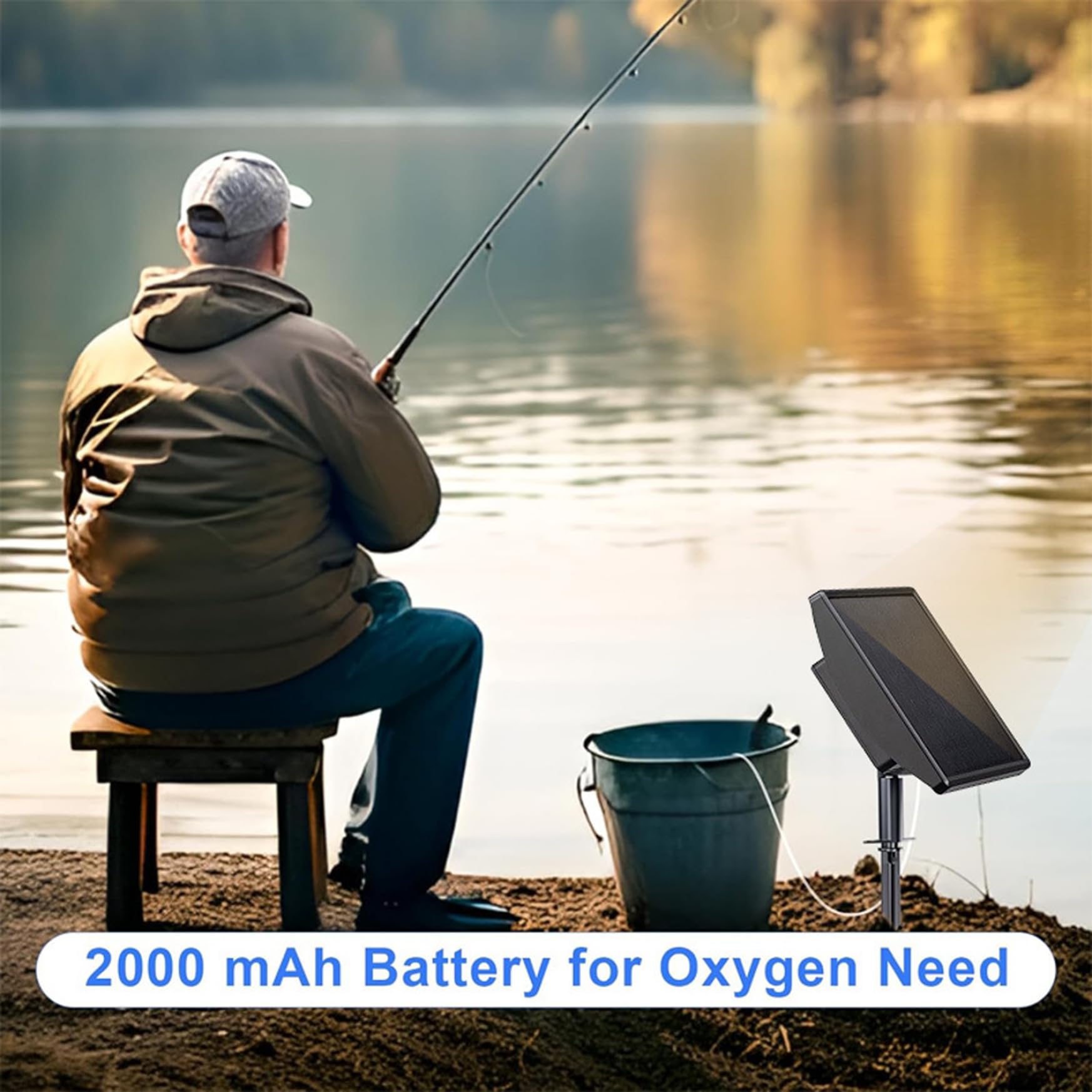 Aeratore per laghetto solare Pompa ad solare da 2 W con batteria incorporata per acquario da esterno Pompa di ossigeno a basso rumore a 3 modalità per laghetto da giardino Acquario Cortile 4 p