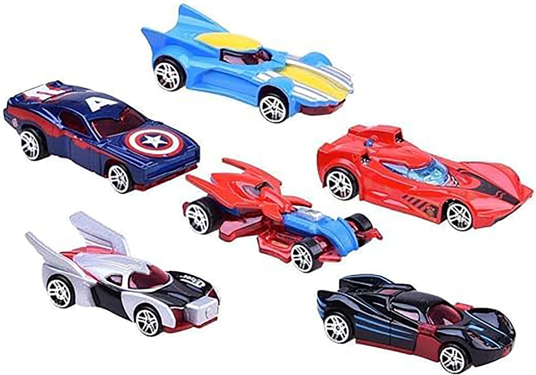 MACMERISE Galaxy Die Cast Cars Set – Assorted 1:64 Scale Superhero Metal Cars, Friction-Powered, Push & Go, Collectible Toy Vehicles for Kids 1pc