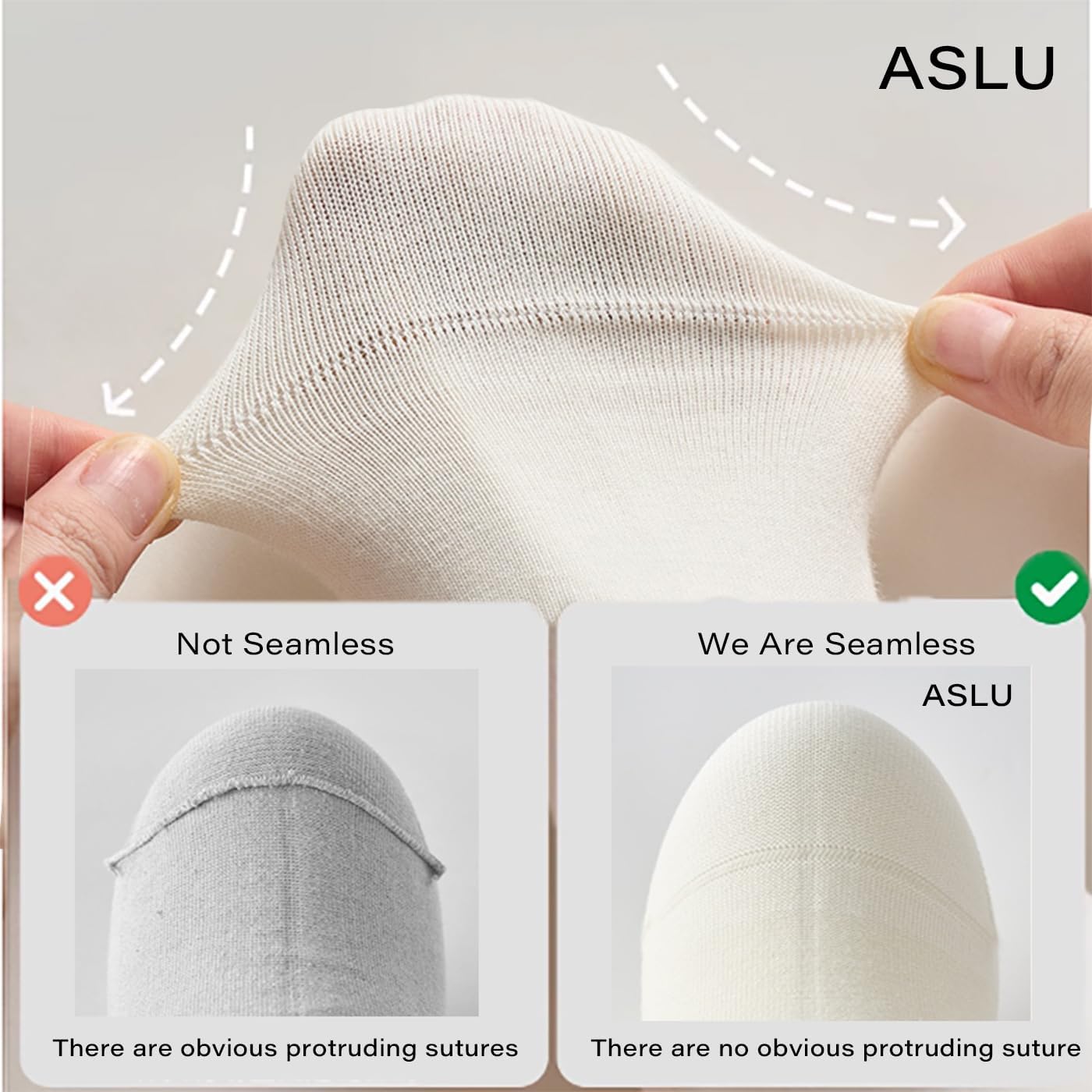 ASLU Men's Casual Cotton Ankle Socks 6-Pair with Arch Support, Seamless Toe & Pull Tab for Breathable Everyday Comfort - Image 9