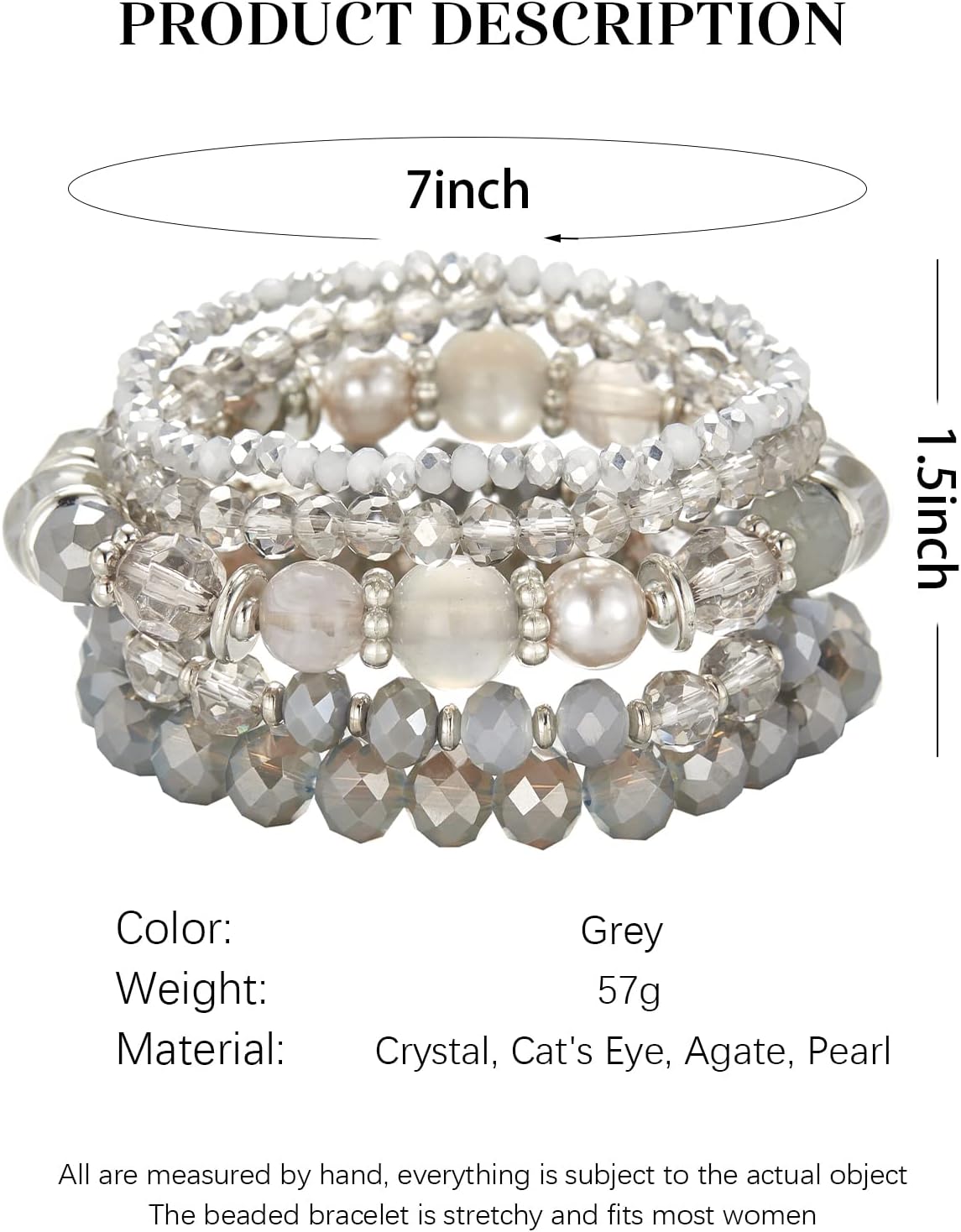 Noessla Beaded Boho Stretch Bracelet Colorful Stackable Crystal Beads Bracelets Trendy Costume Jewelry Mothers Day Gifts for Women - Image 7