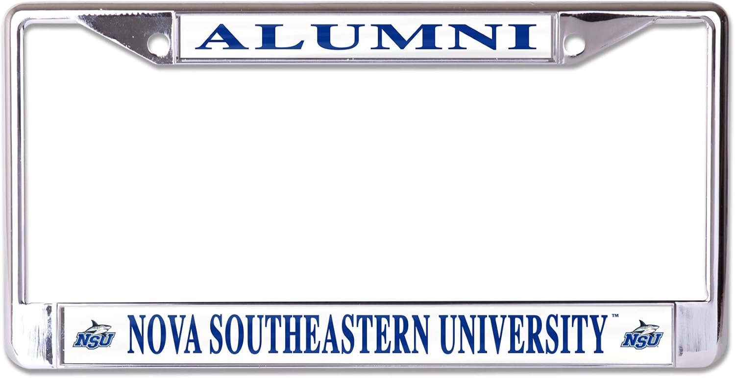 Nova Southeastern University Alumni Chrome License Plate Frame