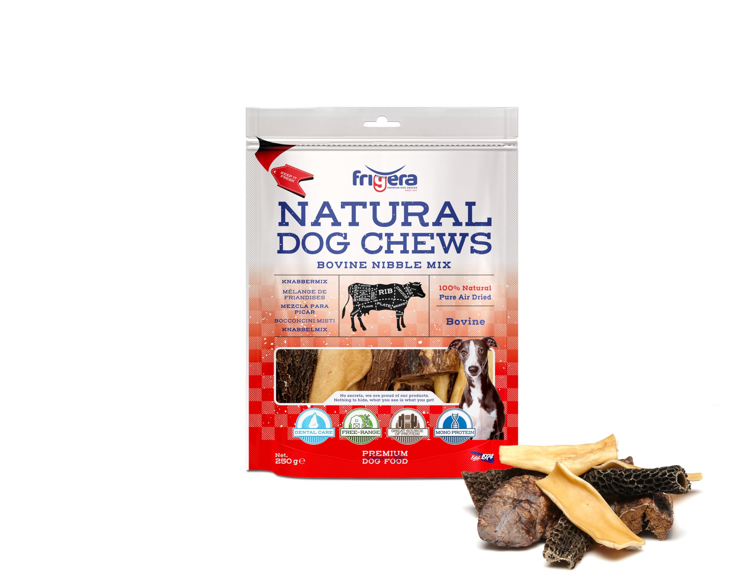 Frigera Nibble mix 250g – Natural dog snacks, Protein-rich, Gluten- and Grainfree, No additives