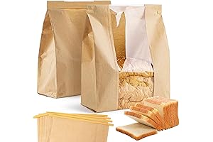 24 Brown Bread Bags with Reusable Ties