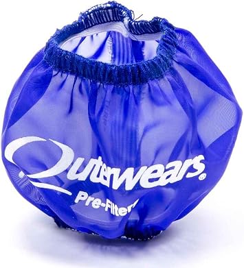 Outerwears Breather Wrap, Pre Filter, 3 in OD, 2-1/2 in Tall, Polyester, Blue, Each