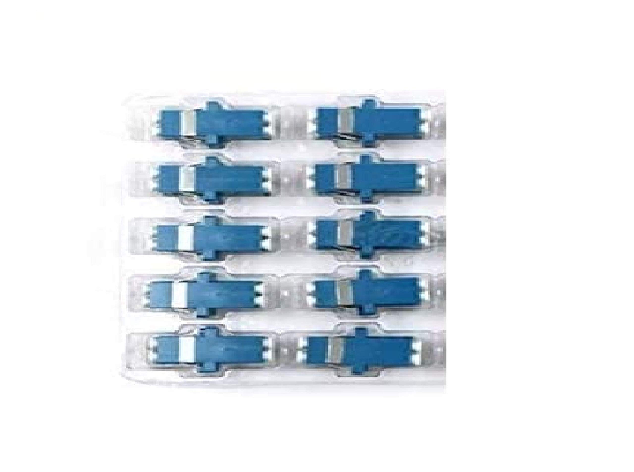 DKURVE Fiber Optic Equipments - LC UPC Duplex single-mode Fiber optic Adapter LC Optical fiber coupler LC UPC Fiber flange LC connector (10 Pack)