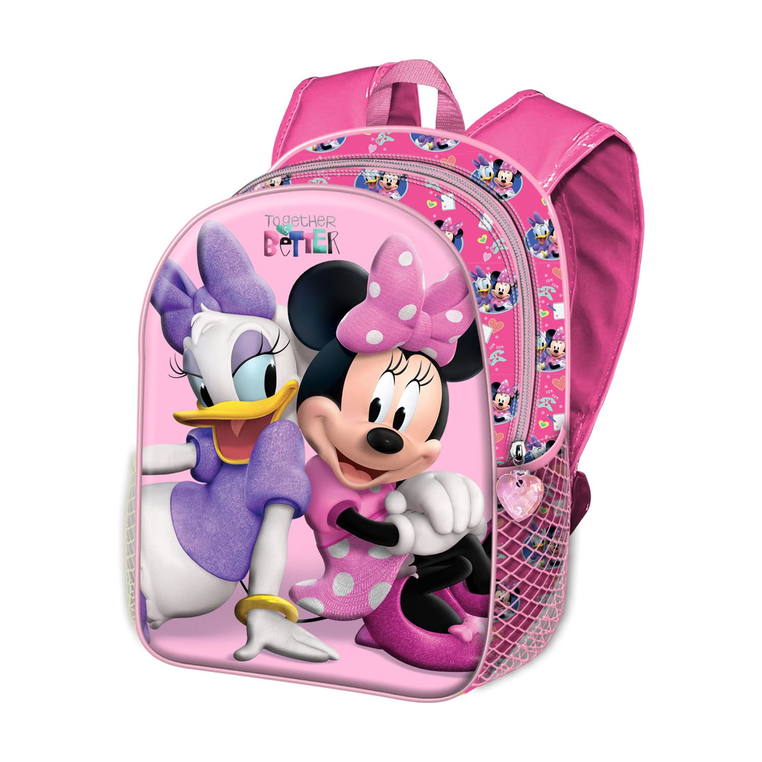 Disney Daisy Sisters-Mochila 3D Pequeña, Rosa, 26 x 31 cm, Capacidad 8.5 L