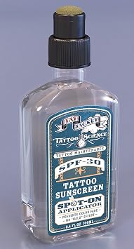 Tatjacket SPF 30 TATTOO SUNSCREEN مع مقدم الطلب "SPOT-ON"