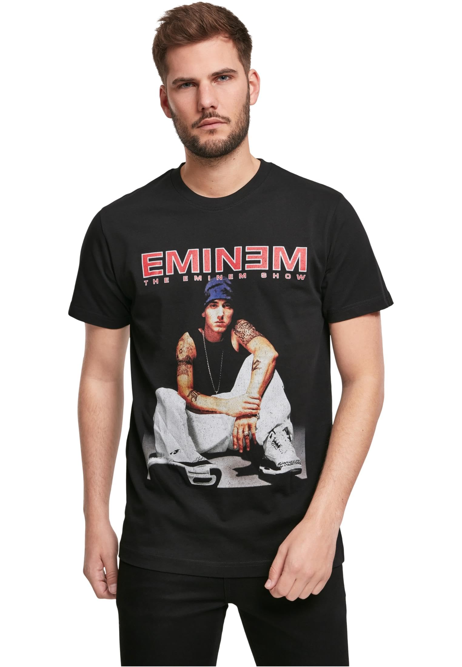 Mister Tee Men's Eminem Seated Show Tee T-Shirt