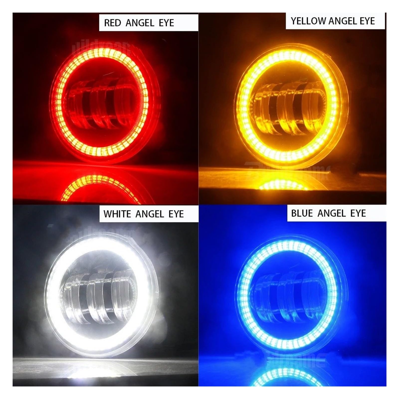 FARO FANALE 2 X Gruppo Luce Nebbia Dell'occhio Angelo Per Opel Per Corsa D Hatchback 2007-2015 Auto LED Lente Nebbia Lampada Marcia Diurna DRL 30W H11 12V Fari Anteriori(Bianco)