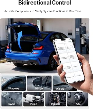 TOPDON TopScan Master OBD2 Scanner Bluetooth, Wireless Bidirectional Car Diagnostic Tool for iOS & Android, Full-System Scan for 120+ Make, 30+ Reset, CAN-FD & DoIP,FCA/Nissan/Renault SGW, AI Support