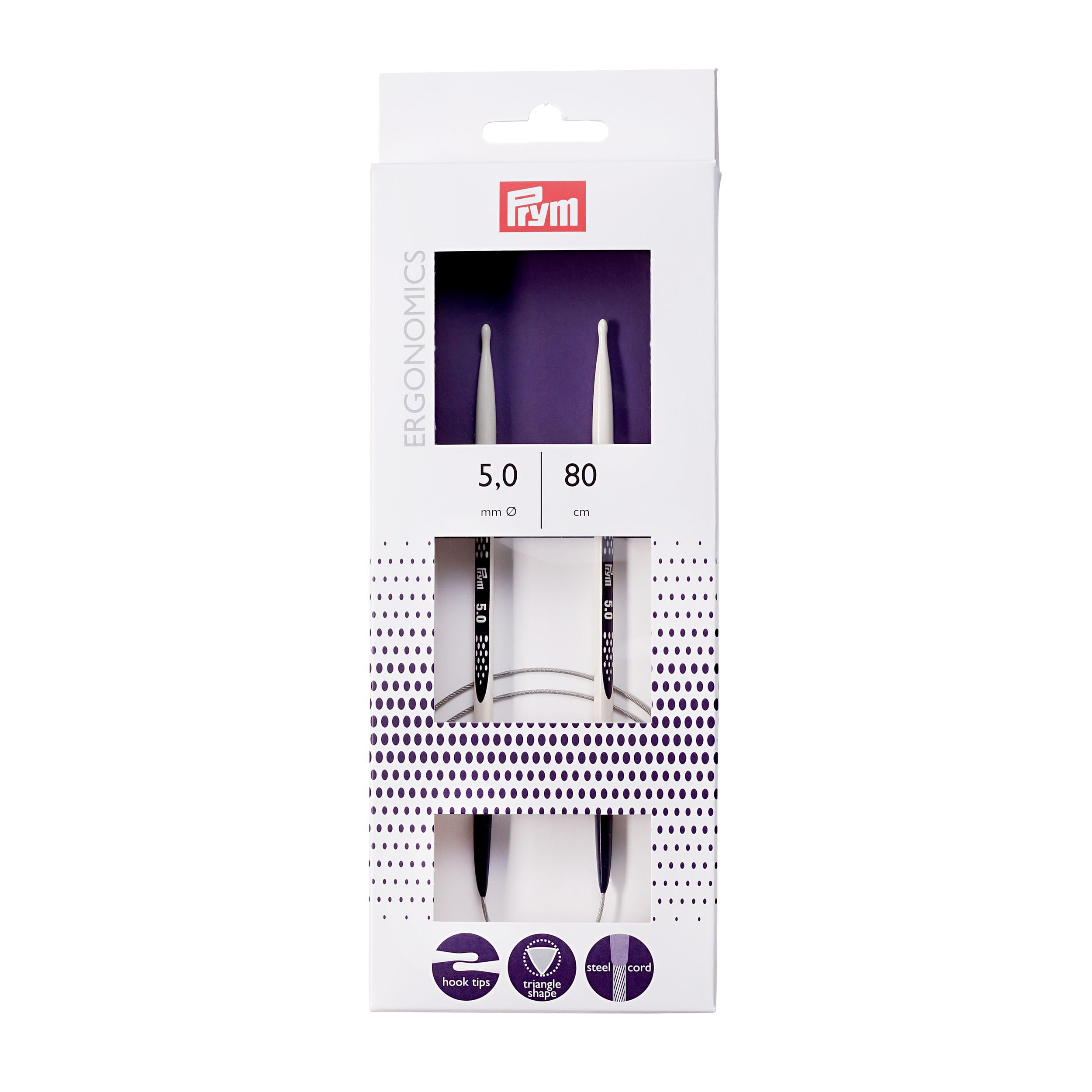 Prym - Ergonomics (80cm, 5.00mm) Circular Needle - 1 Unit