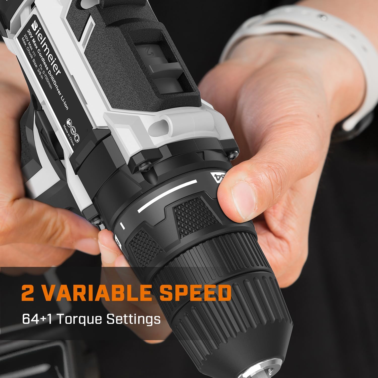 Bielmeier 20V Cordless Drill, 20V Cordless Impact Driver, With Drill/Screwdriver Bits