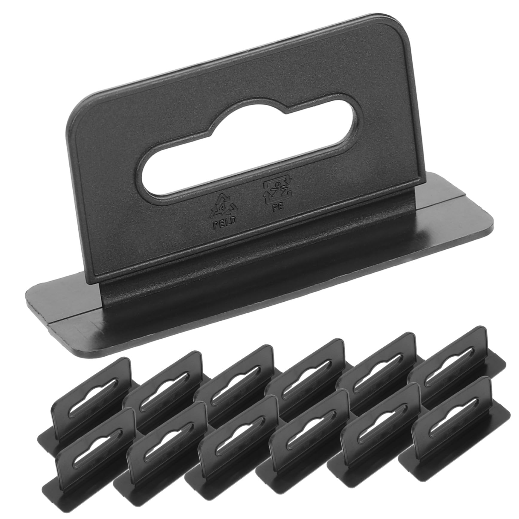 Ganchos 200 Piezas Pvc Negro Autoadhesivos Simples