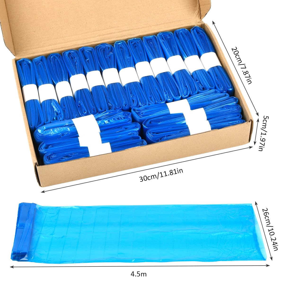 Recharge Poubelle à Couche 18 Pièces 4.5M Anti Odeur Résistant à la Déchirure pour Angelcare Tommee Tippee Litter Locker Bleu