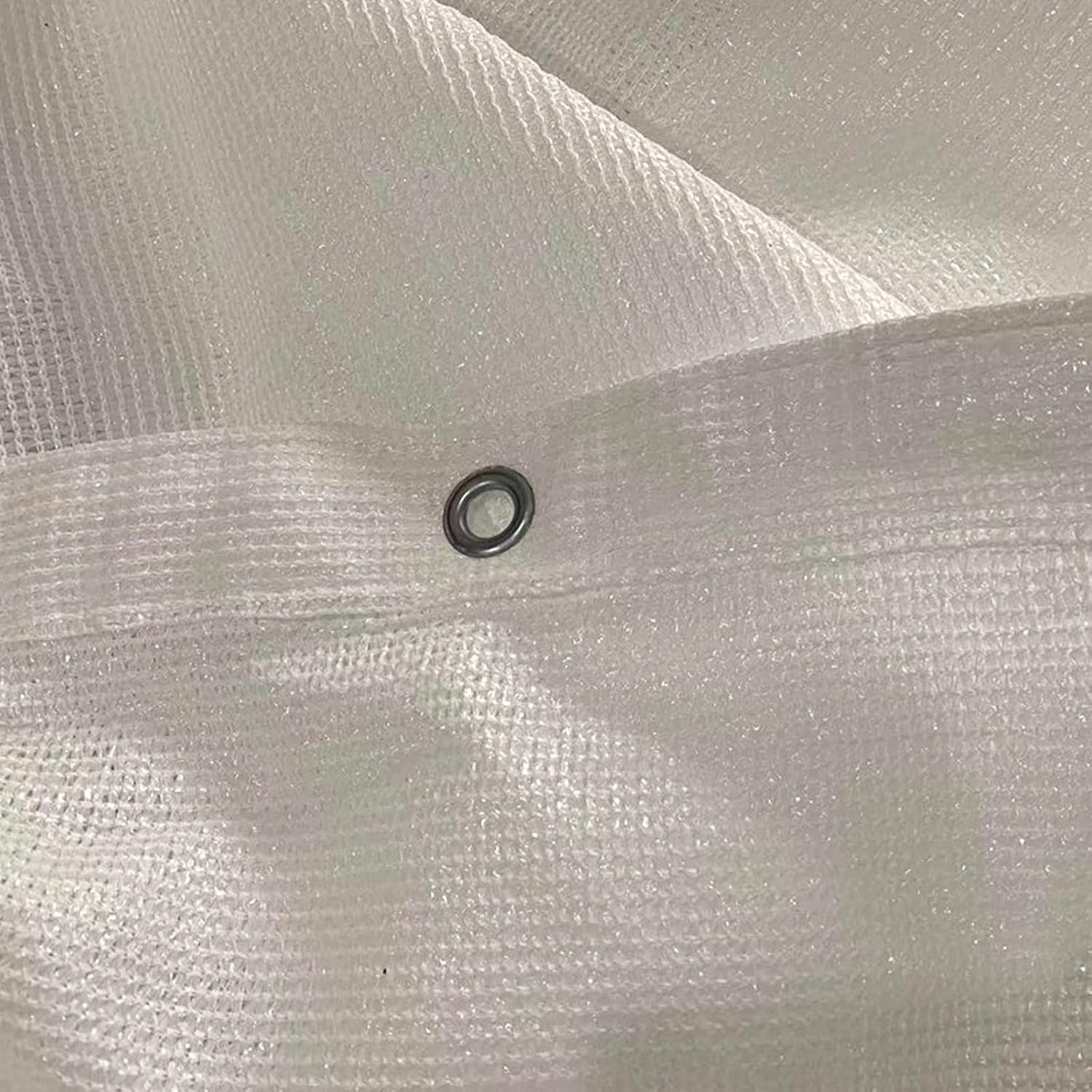 85% UV Resistant White Sunblock Shade Cloth, Anti-Aging Mesh Tarp with Grommets & Rope, Air Permeable Shade Netting for Garden, Roof, Courtyard (1x2m/3.3x6.6ft)
