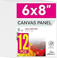 Vista 25 de PHOENIX Paneles de Lienzo para Pintura 6x8 Pulgadas, Paquete de 24 - 8 Oz Tablas de Lienzo de Algodón 100% Triple Impregnadas y Libres de Ácido
