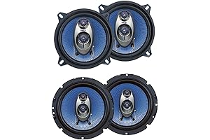Pyle PL53BL 5.25 Inch 200 Watt 3-Way Car Audio Triaxial Speakers