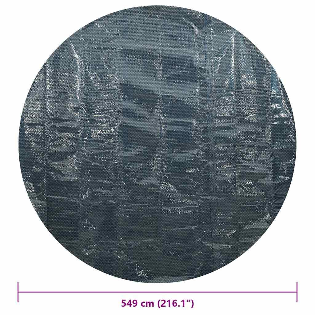 Plandeka solarna do basenu, PE 549 cm, czarno-niebieska, folia ochronna, ogrzewanie wody, ochrona przed parowaniem, osłona basenu, letnia osłona do okrągłych basenów, podgrzewacz wody