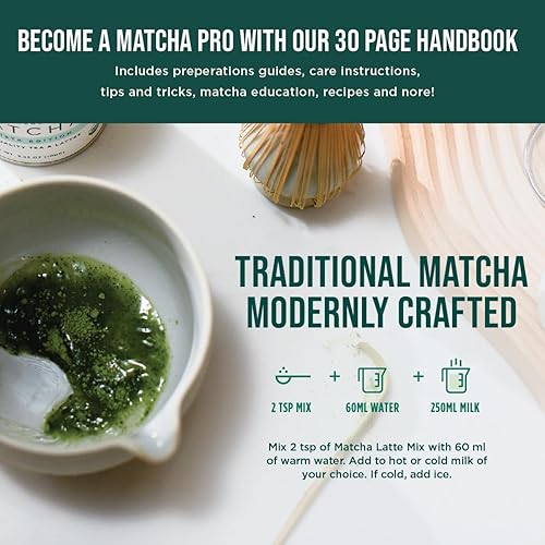 Miniatura 5 de Jade Leaf - Juego completo de ceremonia de matcha, con batidor y cuchara matcha de bambú, tamiz de acero inoxidable, tazón de cerámica y soporte