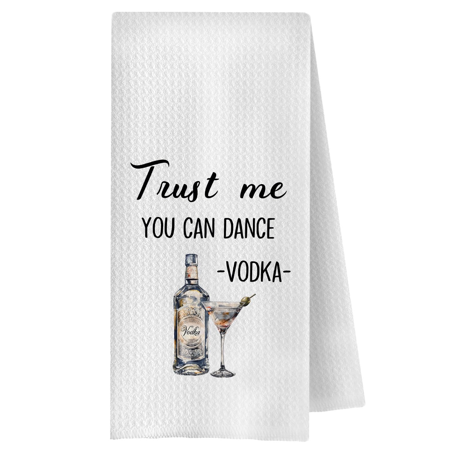 Vodka Gifts Kitchen Towels, Gifts for Vodka Lovers Dish Tea Towel for Kitchen Bar Cart Decor, Alcohol Gift for Men Women Decorative Hand Towels, 16x24 Inches