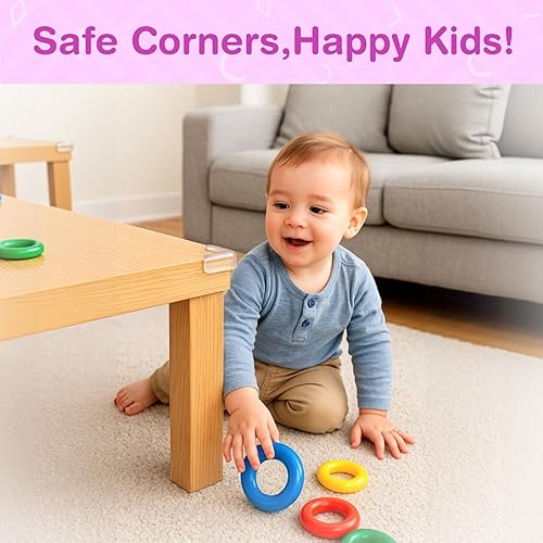 Miniatura 8 de Juego de 15 protectores de esquinas para bebés, protectores de esquinas transparentes y protectores de esquinas de mesa para muebles, esquinas y