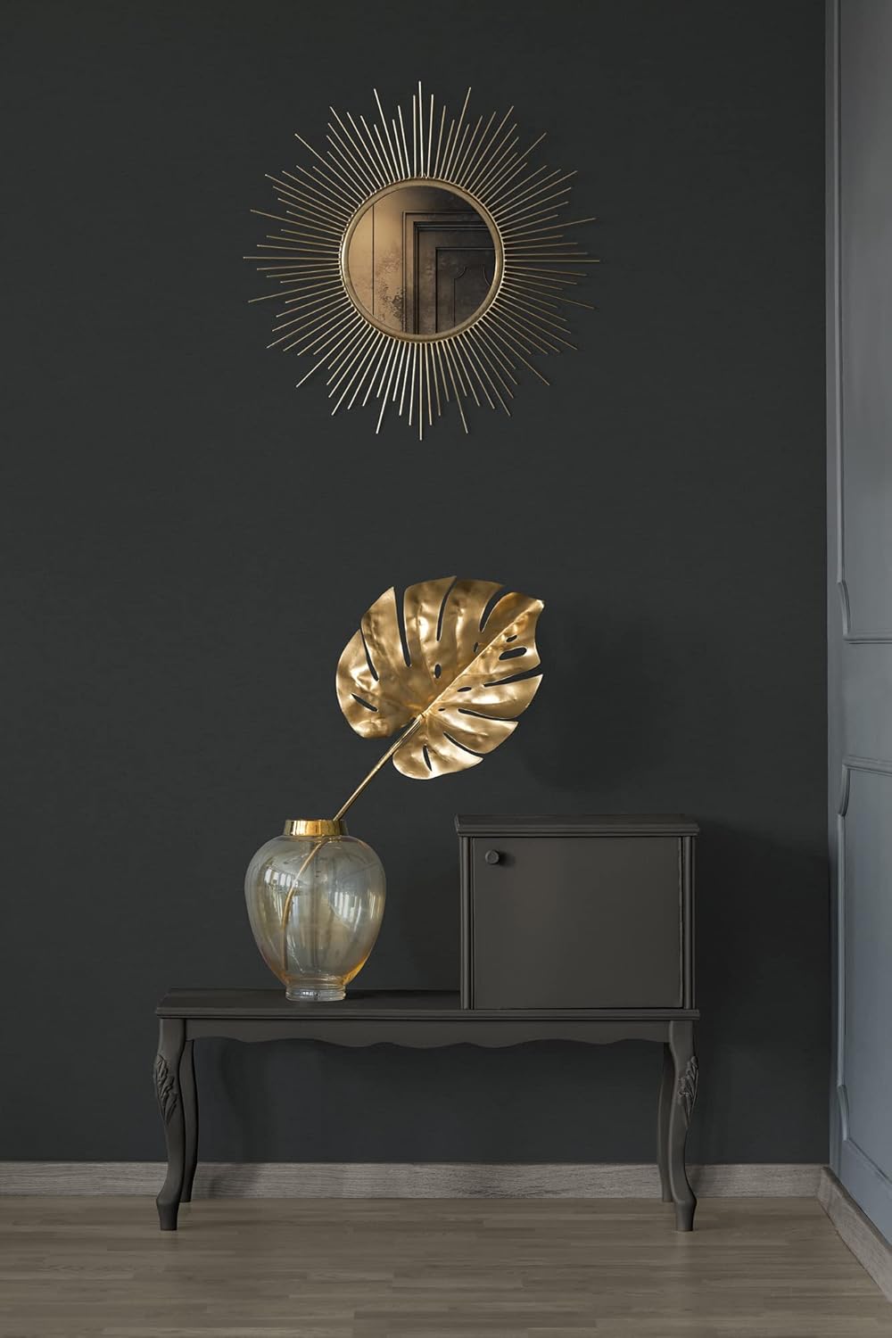 Advantage Estefan Black Distressed Texture Wallpaper