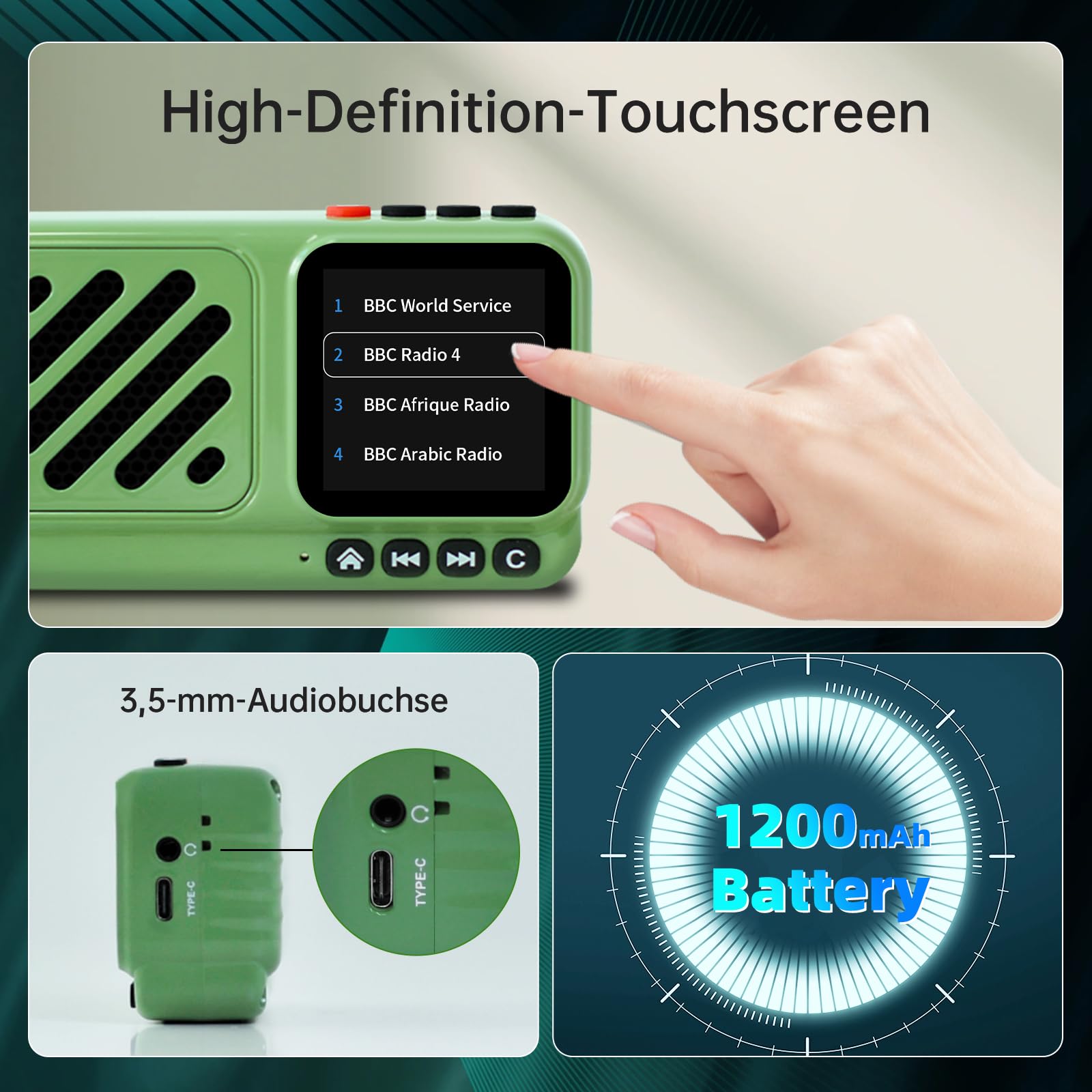 Choyong Voyager - Altavoz Bluetooth inalámbrico por Internet, versión global con WiFi/4G, estación de radio mundial, BT5.3, electrónica para el hogar, viajes, al aire libre, mini altavoz portátil
