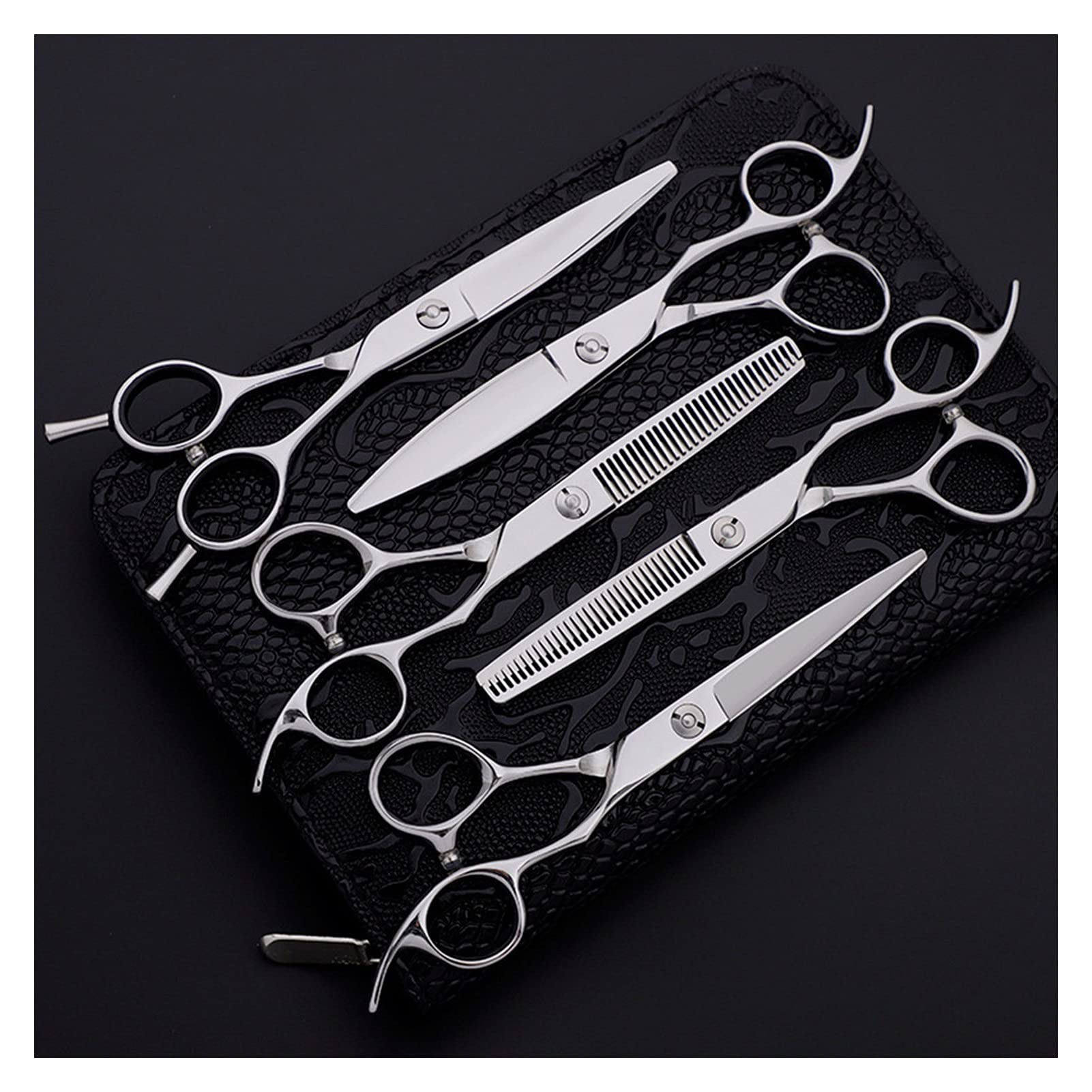 Ensemble de ciseaux de coiffure domestique kit complet de 5 pièces 6 pouces