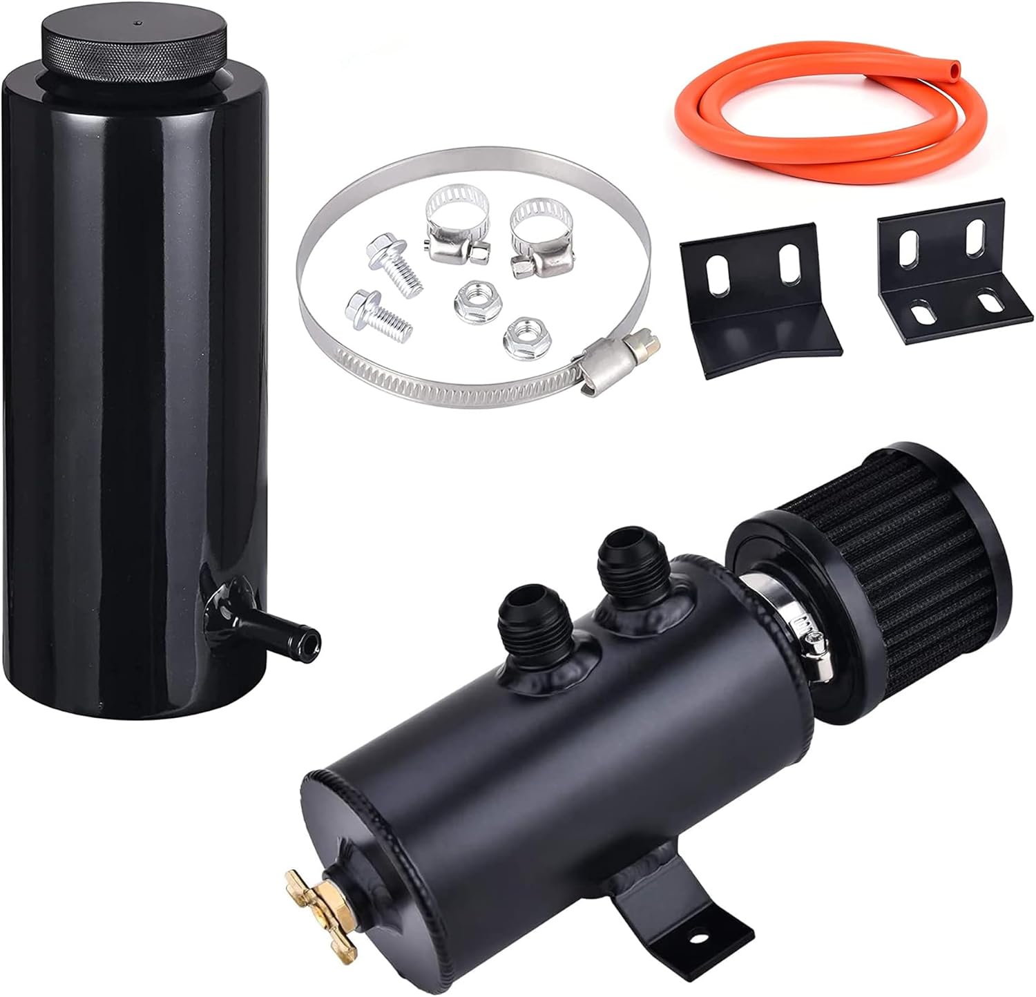 EVIL ENERGY 800ml Coolant Overflow Tank Bundle with 10AN Oil Catch Can Breather Can