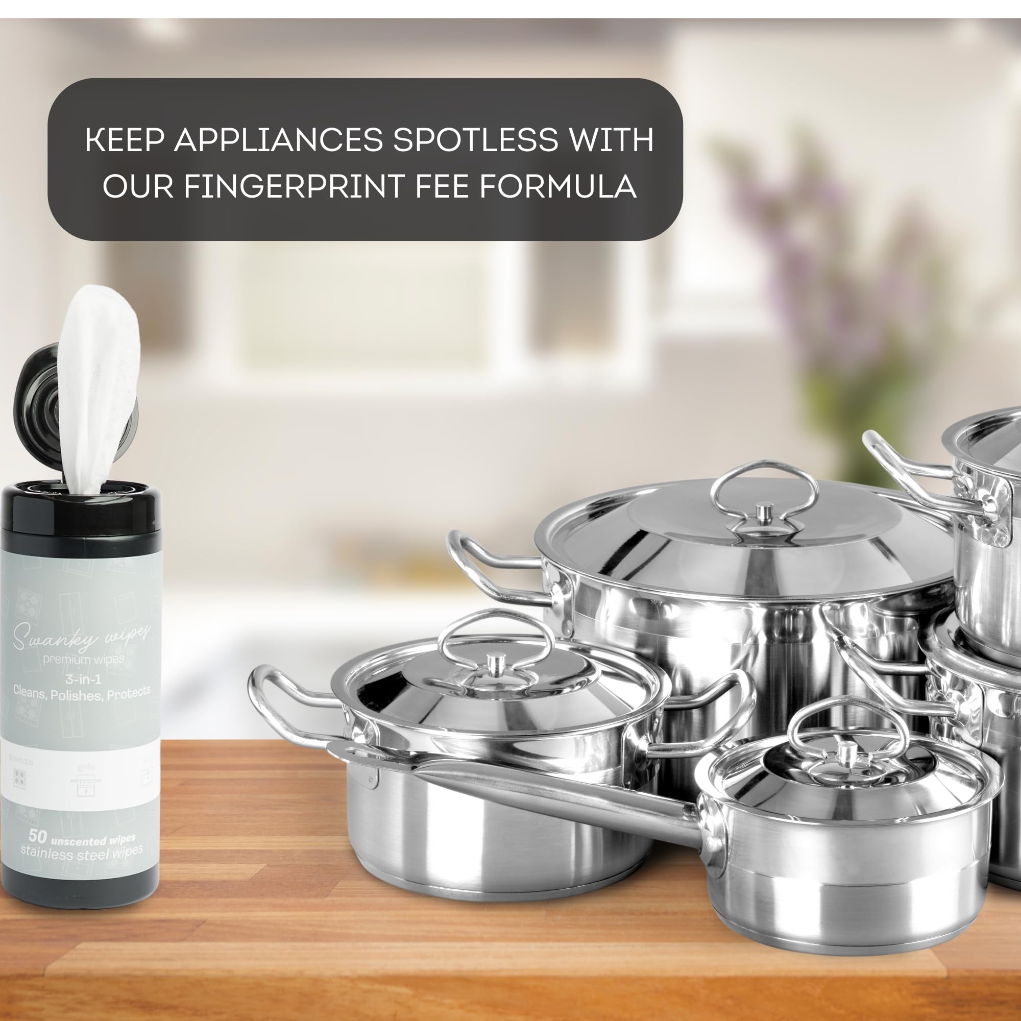 Swanky Toallitas limpiadoras de acero inoxidable, suministros de limpieza de cocina para eliminar suciedad y grasa, limpia y brillante, para estufa, refrigerador, fregadero, horno y electrodomésticos